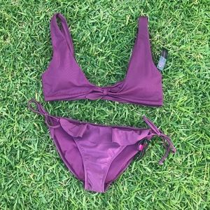 Two piece purple bikini